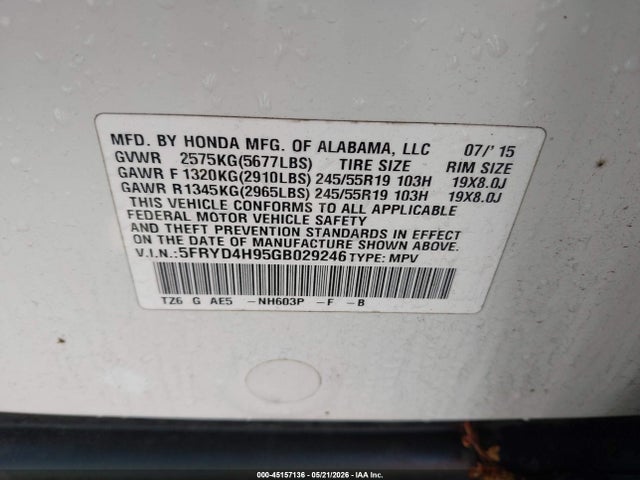 Aukcja sprzedaży 2016 Acura Mdx Advance   Entertainment Packages/advance Package, vin: 5FRYD4H95GB029246, numer aukcji: 45157136