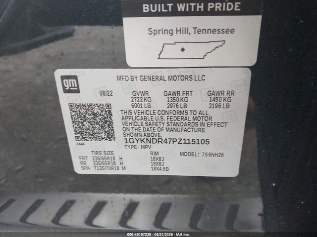 Aukcja sprzedaży 2023 Cadillac Xt5 Awd Premium Luxury, vin: 1GYKNDR47PZ115105, numer aukcji: 45157239