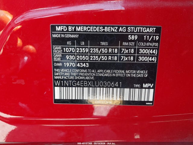 Продаж на аукціоні авто 2020 Mercedes-benz Gla 250, vin: W1NTG4EBXLU030641, номер лоту: 45157369