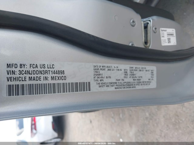2024 Jeep Compass Trailhawk 4x4 მანქანა იყიდება აუქციონზე, vin: 3C4NJDDN3RT144898, აუქციონის ნომერი: 45157471