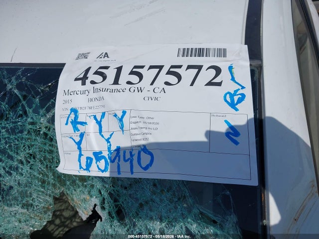 19XFB2F78FE227795 Honda CIVIC SE
