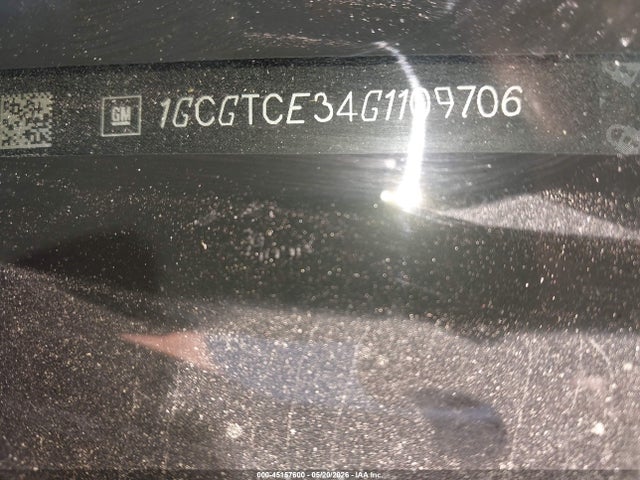 Aukcja sprzedaży 2016 Chevrolet Colorado Lt, vin: 1GCGTCE34G1109706, numer aukcji: 45157600