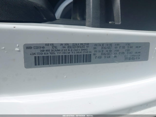 Продаж на аукціоні авто 2019 Ram Promaster 1500 Low Roof 136 Wb, vin: 3C6TRVAG1KE517630, номер лоту: 45157644