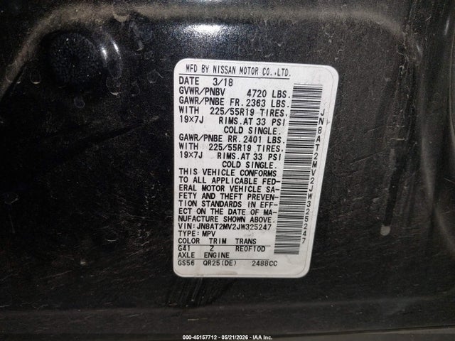 Nissan Rogue Sl 2018 JN8AT2MV2JW325247 Image 9