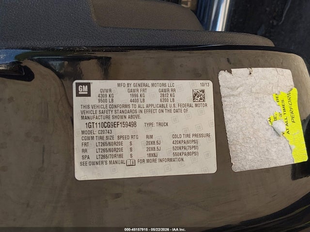 GMC Sierra 2500hd Sle 2014 1GT110CG9EF159498 Image 9