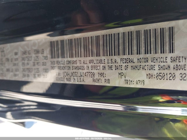 1C4HJXDG1JW147720 Jeep Wrangler Unlimited Sport S 4x4