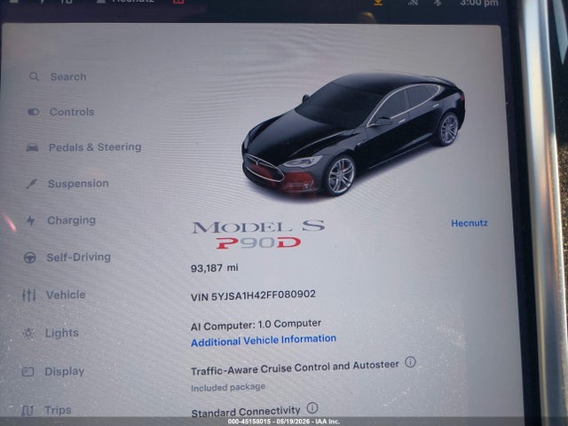 Tesla Model S 85d/p85d 2015 5YJSA1H42FF080902 Image 7