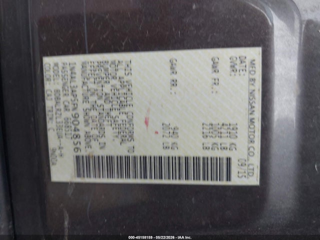 Aukcja sprzedaży 2015 Nissan Altima 2.5 Sl, vin: 1N4AL3AP5FN904856, numer aukcji: 45158159