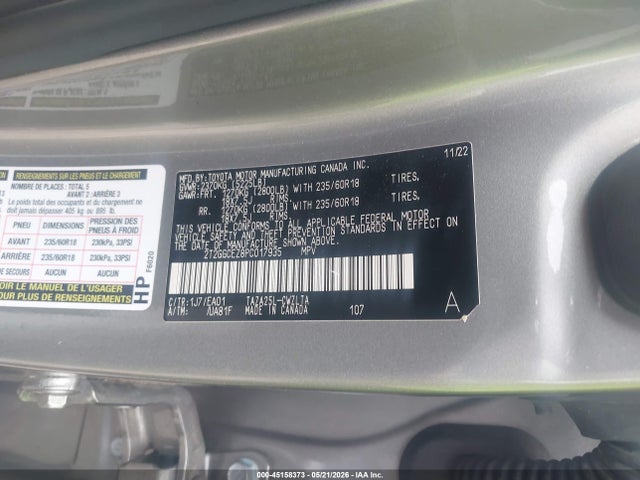 Продажа на аукционе авто 2023 Lexus Nx 350 Premium, vin: 2T2GGCEZ8PC017935, номер лота: 45158373