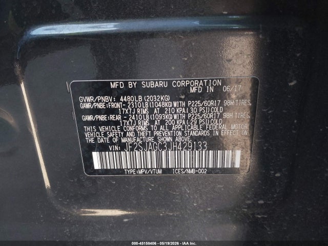 JF2SJAGC3JH429133 Subaru Forester 2.5i Premium