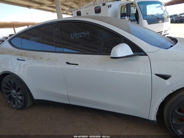 2021 Tesla Model Y Performance Dual Motor All-wheel Drive მანქანა იყიდება აუქციონზე, vin: 5YJYGDEF6MF092239, აუქციონის ნომერი: 45158530