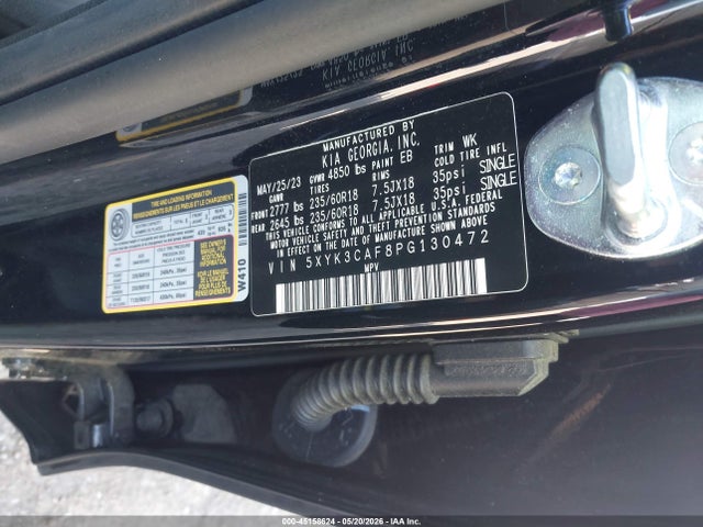 2023 Kia Sportage Ex მანქანა იყიდება აუქციონზე, vin: 5XYK3CAF8PG130472, აუქციონის ნომერი: 45158624