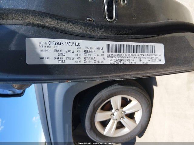 45158651 :رقم المزاد ، 1J4NT1GA7BD203698 vin ، 2011 Jeep Patriot Sport مزاد بيع