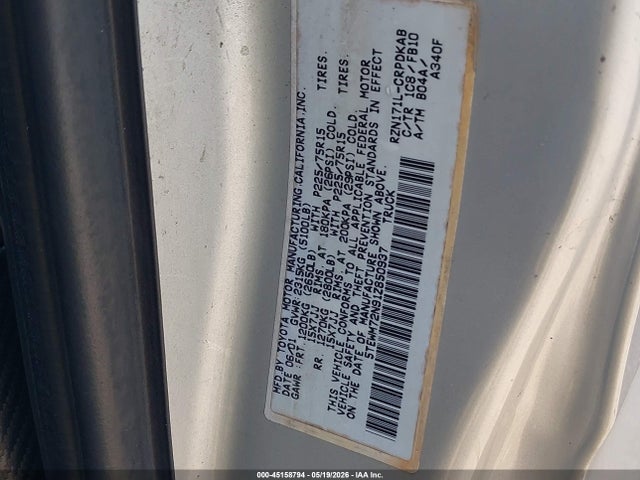 Aukcja sprzedaży 2001 Toyota Tacoma, vin: 5TEWM72N91Z850937, numer aukcji: 45158794