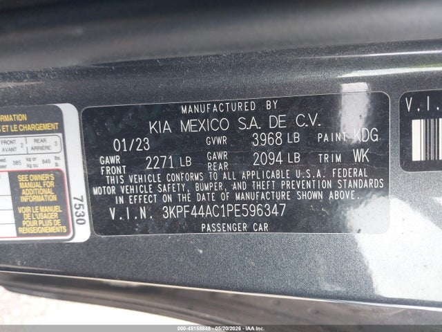 Продаж на аукціоні авто 2023 Kia Forte Gt, vin: 3KPF44AC1PE596347, номер лоту: 45158848