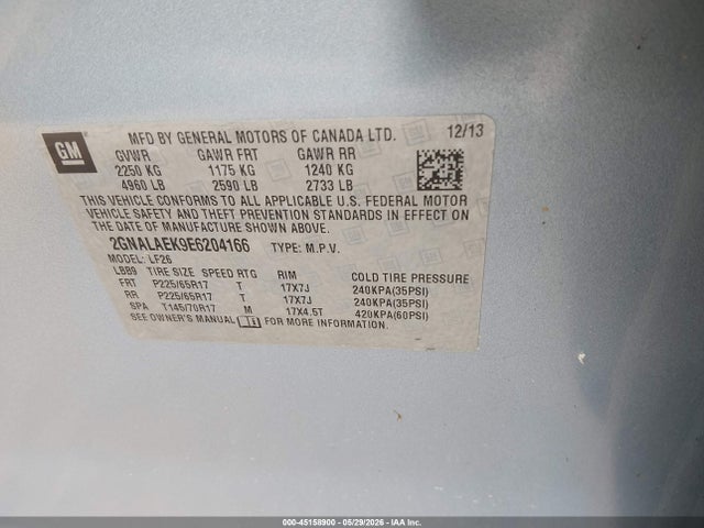 Chevrolet EQUINOX LS 2014 2GNALAEK9E6204166 Image 9