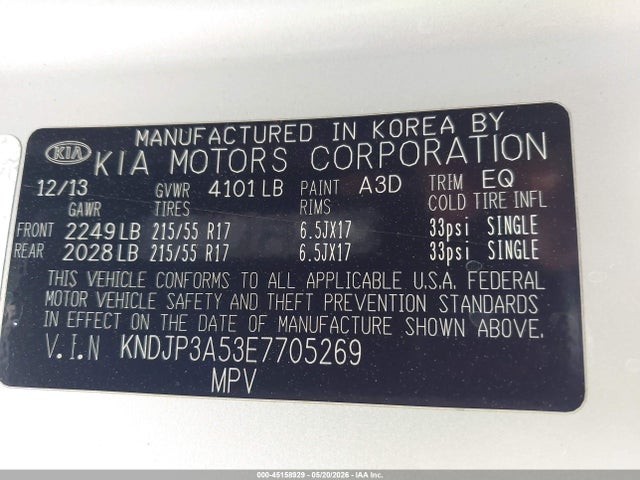 KNDJP3A53E7705269 KIA SOUL +