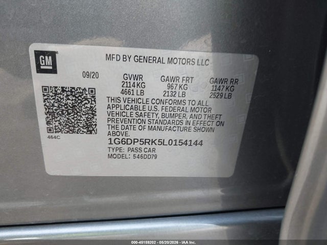 Продажа на аукционе авто 2020 Cadillac Ct5 Sport, vin: 1G6DP5RK5L0154144, номер лота: 45159202