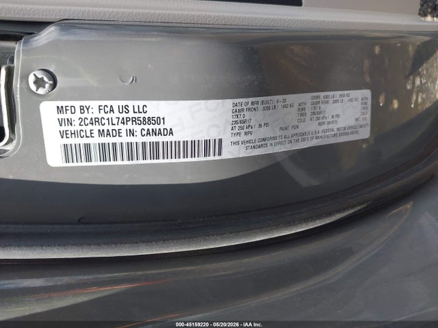 Продажа на аукционе авто 2023 Chrysler Pacifica Hybrid Touring L, vin: 2C4RC1L74PR588501, номер лота: 45159220