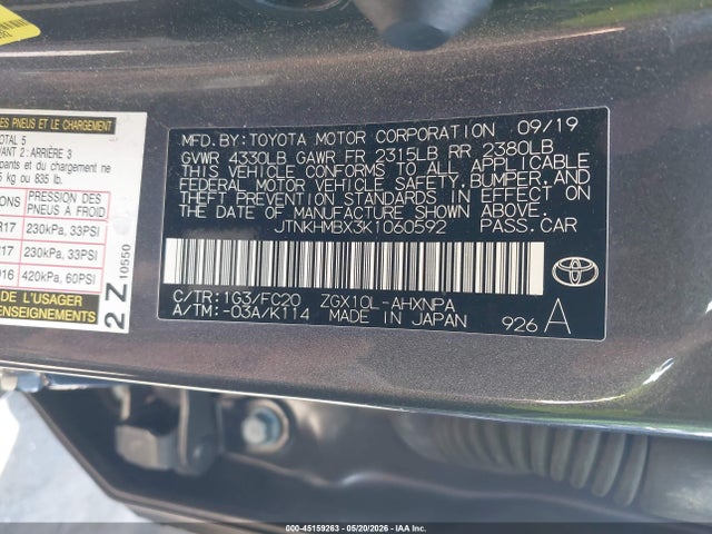 Toyota C-HR LE 2019 JTNKHMBX3K1060592 Image 9
