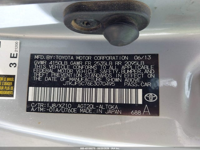 Scion Tc 10 Series 2014 JTKJF5C76E3070495 Image 9