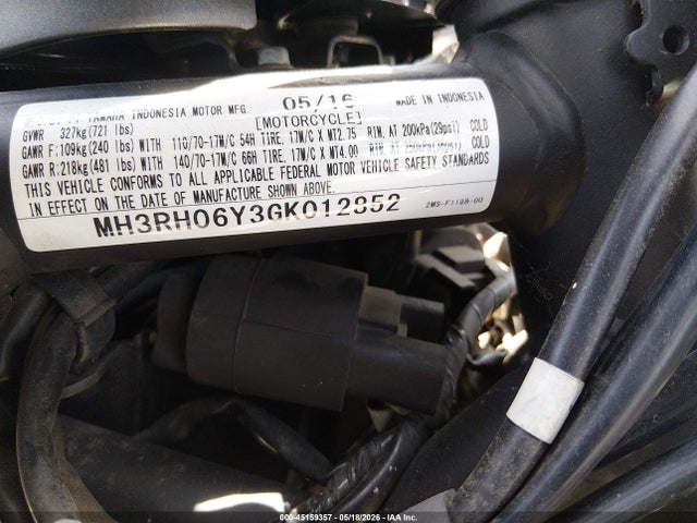 MH3RH06Y3GK012852 Yamaha YZFR3
