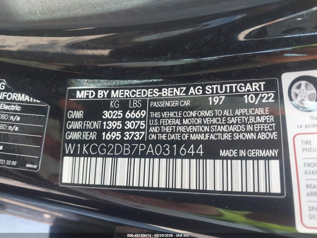 W1KCG2DB7PA031644 Mercedes-Benz EQS 450+