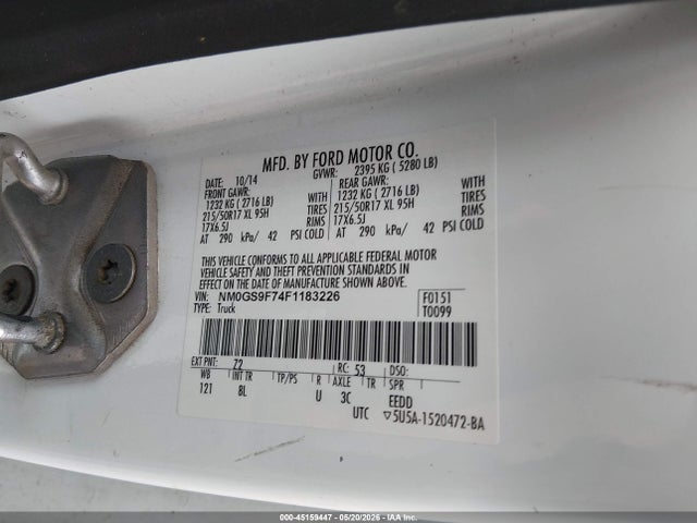 NM0GS9F74F1183226 Ford Transit Connect Xlt