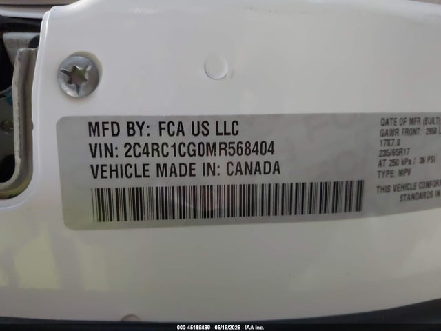 Chrysler Voyager Lx 2021 2C4RC1CG0MR568404 Image 9