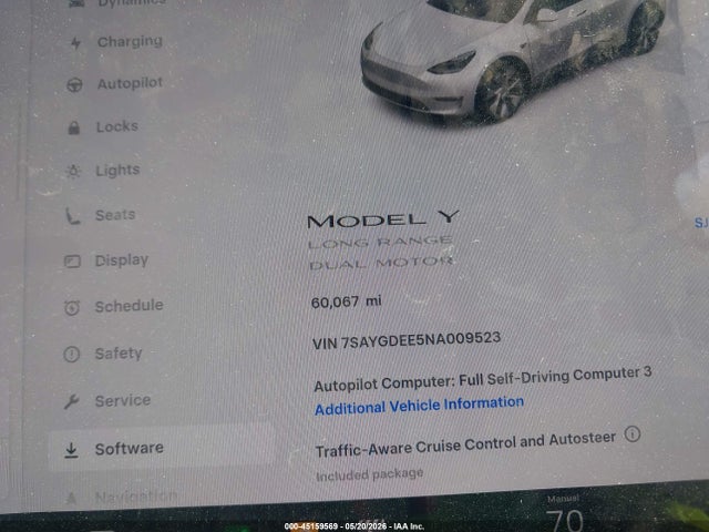Продажа на аукционе авто 2022 Tesla Model Y Long Range Dual Motor All-wheel Drive, vin: 7SAYGDEE5NA009523, номер лота: 45159569