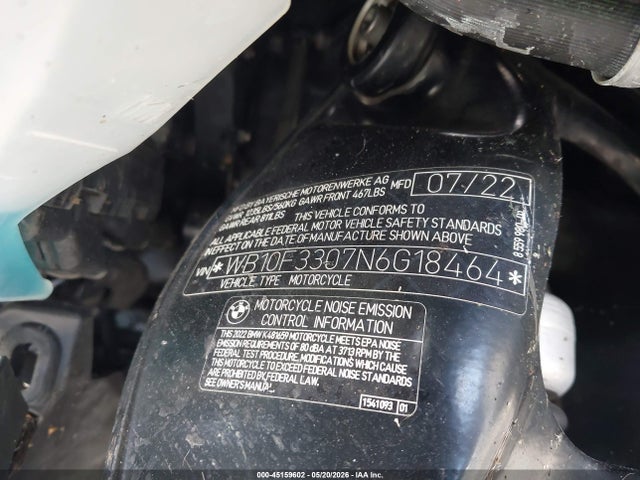 BMW K1600 Gtl 2022 WB10F3307N6G18464 Image 10