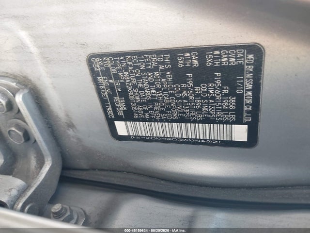 Aukcja sprzedaży 2011 Nissan Cube 1.8s, vin: JN8AZ2KR0BT205146, numer aukcji: 45159634