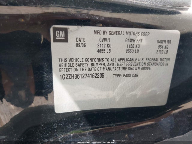 Aukcja sprzedaży 2007 Pontiac G6 Gt, vin: 1G2ZH361274162205, numer aukcji: 45159922