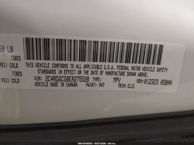 2014 Dodge Grand Caravan Sxt 30th Anniversary მანქანა იყიდება აუქციონზე, vin: 2C4RDGCG8ER275528, აუქციონის ნომერი: 45160202