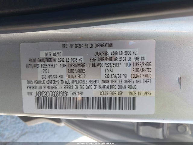 JM3KE2CY7G0813134 Mazda Cx-5 Touring
