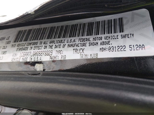 45160560 :رقم المزاد ، 1C6RR7LG0GS273329 vin ، 2016 Ram 1500 Big Horn مزاد بيع