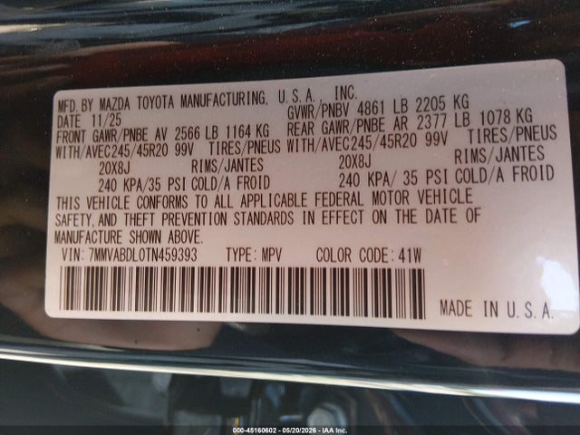 Aukcja sprzedaży 2026 Mazda Cx-50 2.5 S Premium, vin: 7MMVABDL0TN459393, numer aukcji: 45160602