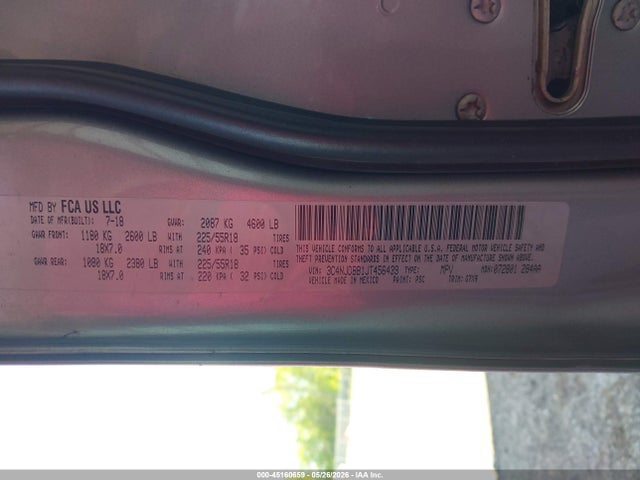 Aukcja sprzedaży 2018 Jeep Compass Altitude 4x4, vin: 3C4NJDBB1JT456439, numer aukcji: 45160659