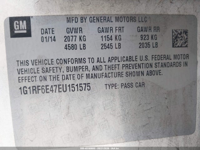 Chevrolet Volt 2014 1G1RF6E47EU151575 Image 9
