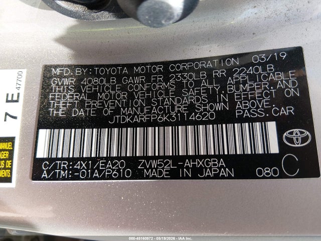 Toyota Prius Prime Advanced 2019 JTDKARFP6K3114620 Image 9