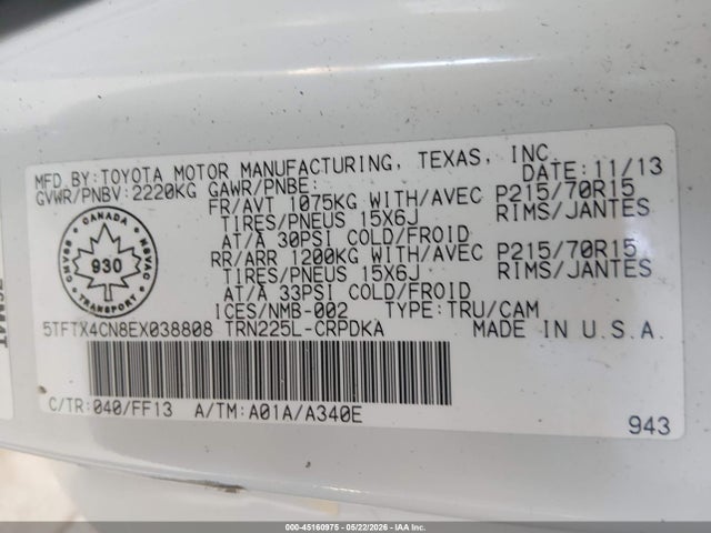 5TFTX4CN8EX038808 Toyota Tacoma