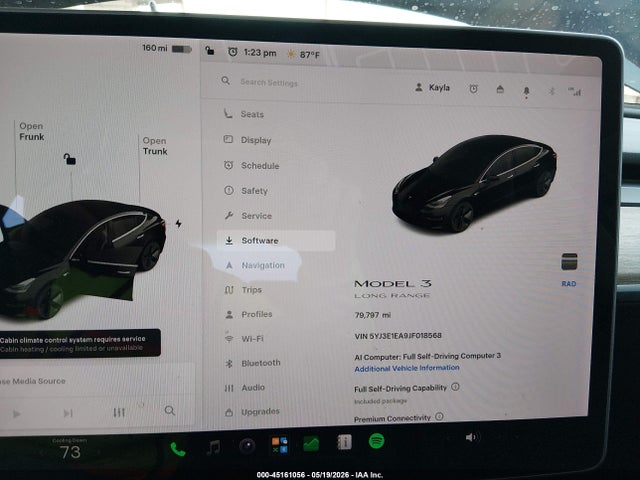 5YJ3E1EA9JF018568 Tesla Model 3 Long Range/mid Range