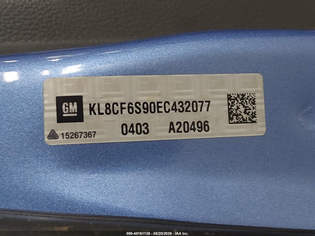 45161138 :رقم المزاد ، KL8CF6S90EC432077 vin ، 2014 Chevrolet Spark 2lt Auto مزاد بيع