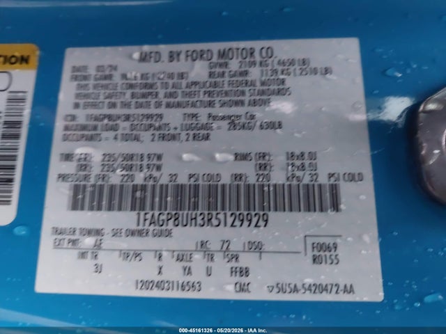 Aukcja sprzedaży 2024 Ford Mustang Ecoboost Premium, vin: 1FAGP8UH3R5129929, numer aukcji: 45161326