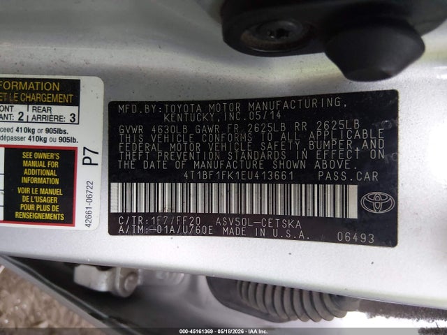 Toyota CAMRY SE 2014 4T1BF1FK1EU413661 Image 9