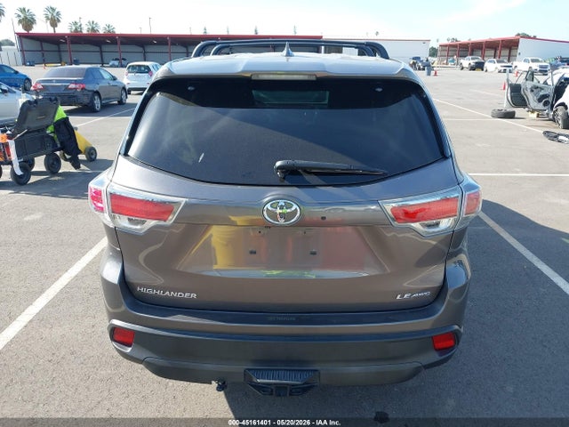 45161401 :رقم المزاد ، 5TDBKRFH5GS348162 vin ، 2016 Toyota Highlander Le/le Plus مزاد بيع