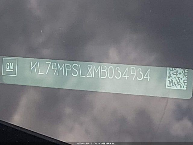 Продаж на аукціоні авто 2021 Chevrolet Trailblazer Fwd Lt, vin: KL79MPSL8MB034934, номер лоту: 45161577