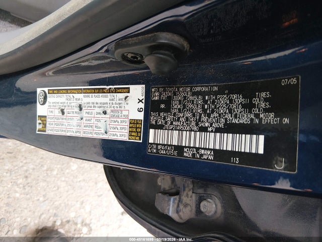 Продаж на аукціоні авто 2005 Toyota Highlander V6, vin: JTEGP21A950087980, номер лоту: 45161699