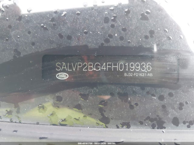 45161708 :رقم المزاد ، SALVP2BG4FH019936 vin ، 2015 Land Rover Range Rover Evoque Pure مزاد بيع