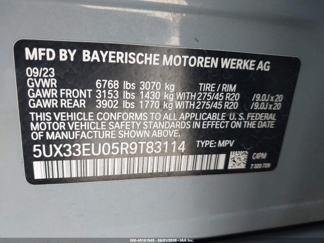 BMW X5 M60i 2024 5UX33EU05R9T83114 Image 9